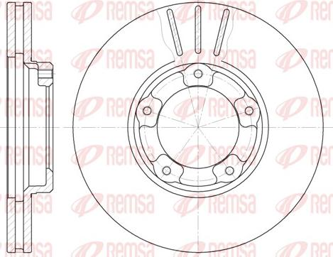 Remsa 6405.10 - Гальмівний диск autocars.com.ua