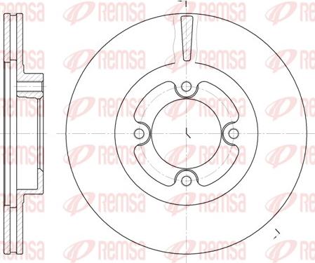 Remsa 6406.10 - Гальмівний диск autocars.com.ua