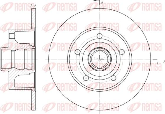 Remsa 6431.00 - Гальмівний диск autocars.com.ua