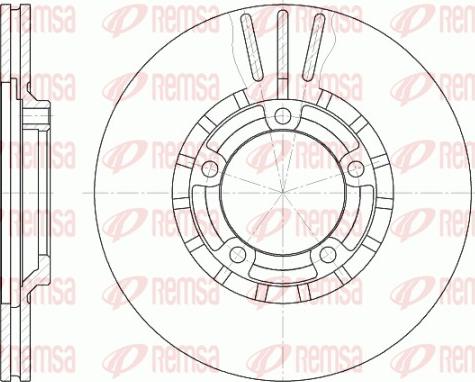 Remsa 6437.10 - Гальмівний диск autocars.com.ua