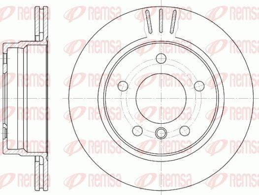 Remsa 6458.10 - Гальмівний диск autocars.com.ua