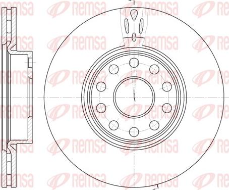 Remsa 6478.10 - Гальмівний диск autocars.com.ua