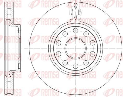 Remsa 6479.10 - Гальмівний диск autocars.com.ua