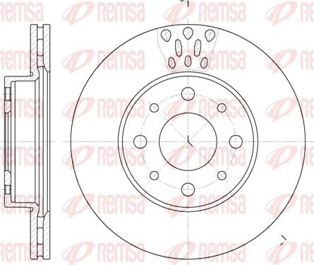 Remsa 6517.10 - Гальмівний диск autocars.com.ua