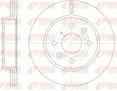 Remsa 6523.10 - Гальмівний диск autocars.com.ua