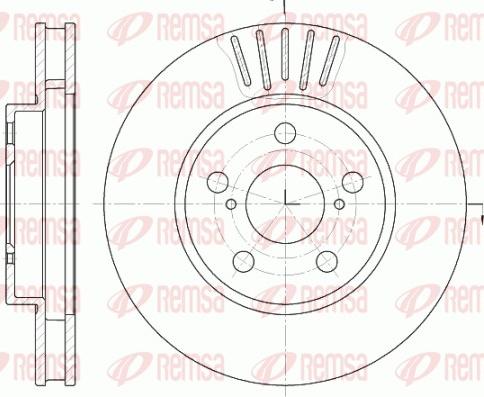 Remsa 6541.10 - Гальмівний диск autocars.com.ua