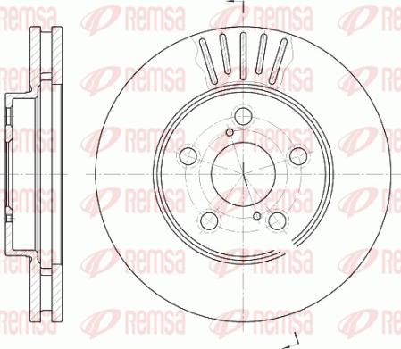 Remsa 6542.10 - Гальмівний диск autocars.com.ua