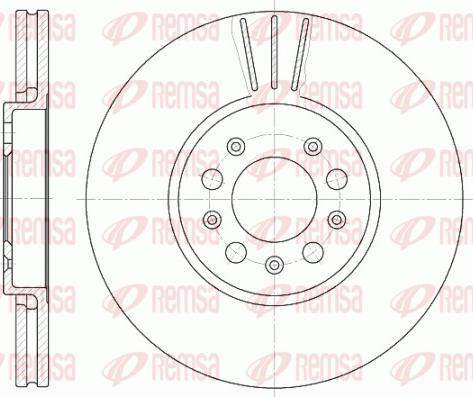 Remsa 6544.10 - Гальмівний диск autocars.com.ua