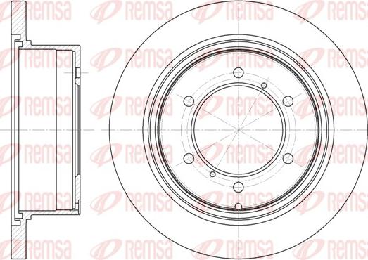 Remsa 6552.00 - Гальмівний диск autocars.com.ua