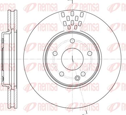 Remsa 6556.10 - Гальмівний диск autocars.com.ua