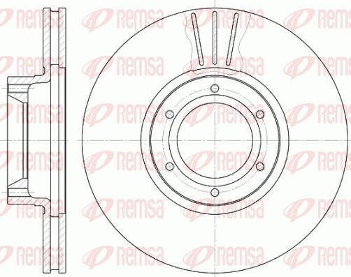 Remsa 6567.10 - Гальмівний диск autocars.com.ua