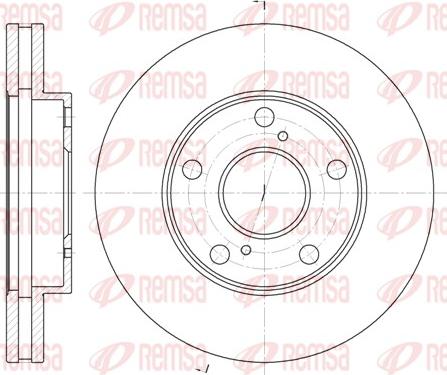 Remsa 6571.10 - Гальмівний диск autocars.com.ua