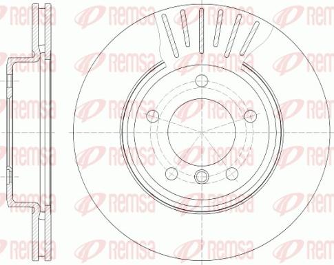 Remsa 6589.10 - Гальмівний диск autocars.com.ua