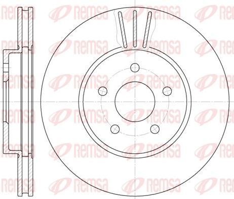 Remsa 6607.10 - Гальмівний диск autocars.com.ua