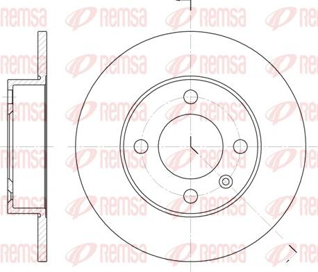 Remsa 6616.00 - Гальмівний диск autocars.com.ua