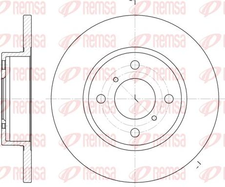 Remsa 6621.00 - Гальмівний диск autocars.com.ua