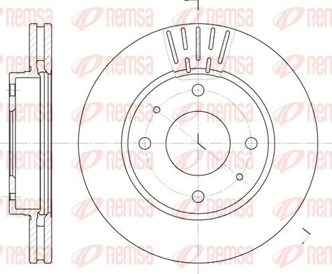 Remsa 6633.10 - Гальмівний диск autocars.com.ua