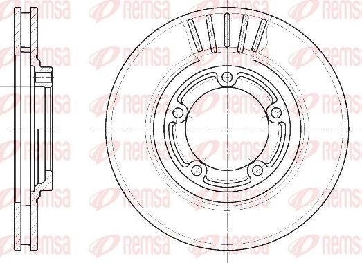 Remsa 6636.10 - Тормозной диск avtokuzovplus.com.ua