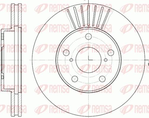 Remsa 6640.10 - Гальмівний диск autocars.com.ua