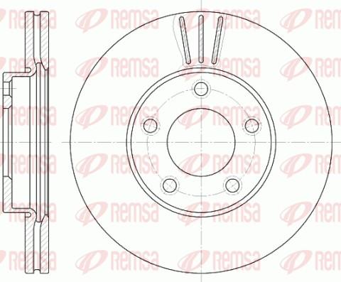 Remsa 6671.10 - Гальмівний диск autocars.com.ua