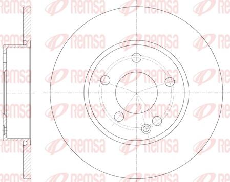 Remsa 6674.00 - Гальмівний диск autocars.com.ua