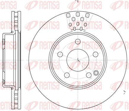 Remsa 6676.10 - Гальмівний диск autocars.com.ua