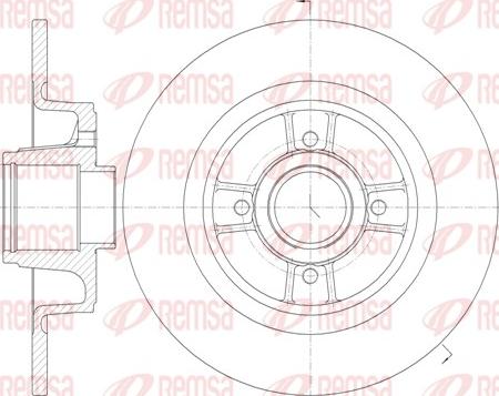 Remsa 6698.00 - Гальмівний диск autocars.com.ua