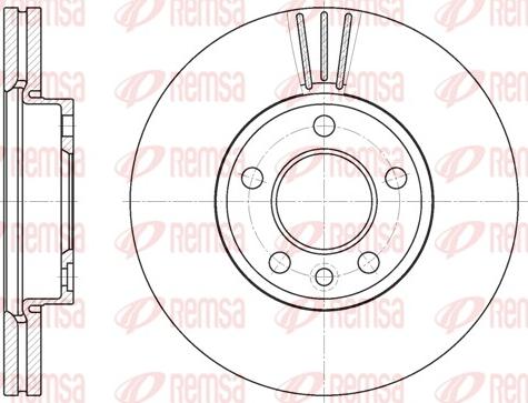 Remsa 6708.10 - Диск гальмівний VW T5 передн.. вент. вир-во REMSA autocars.com.ua