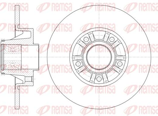 Remsa 6733.20 - Гальмівний диск autocars.com.ua