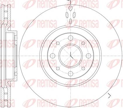 Remsa 6734.10 - Гальмівний диск autocars.com.ua