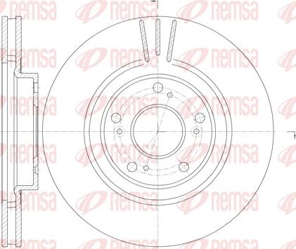 Remsa 6763.10 - Гальмівний диск autocars.com.ua