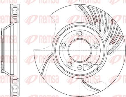 Remsa 6769.10 - Гальмівний диск autocars.com.ua