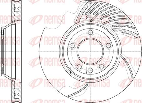 Remsa 6769.11 - Гальмівний диск autocars.com.ua