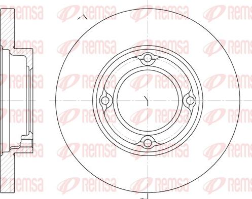 Remsa 6770.00 - Гальмівний диск autocars.com.ua