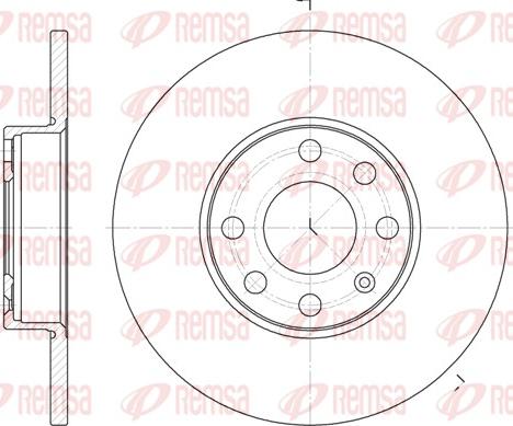 Remsa 6800.00 - Гальмівний диск autocars.com.ua