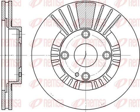 Remsa 6812.10 - Гальмівний диск autocars.com.ua