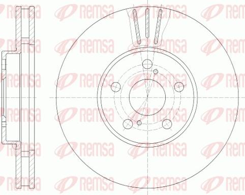 Remsa 6819.10 - Гальмівний диск autocars.com.ua