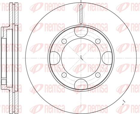 Remsa 6827.10 - Гальмівний диск autocars.com.ua