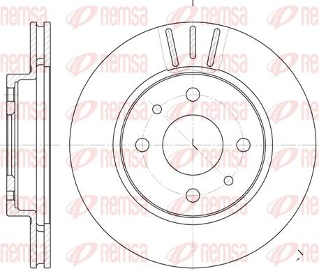 Remsa 6829.10 - Гальмівний диск autocars.com.ua