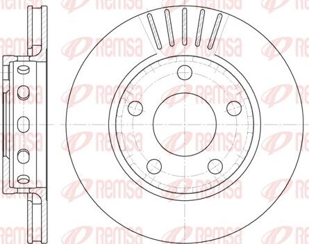 Remsa 6835.10 - Гальмівний диск autocars.com.ua