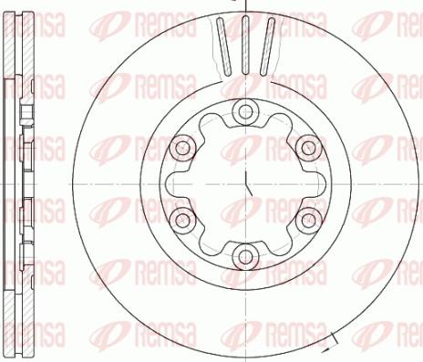 Remsa 6882.10 - Гальмівний диск autocars.com.ua