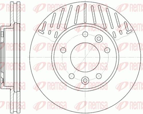 Remsa 6885.10 - Гальмівний диск autocars.com.ua