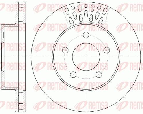 Remsa 6895.10 - Гальмівний диск autocars.com.ua