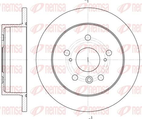 Remsa 6908.00 - Тормозной диск avtokuzovplus.com.ua