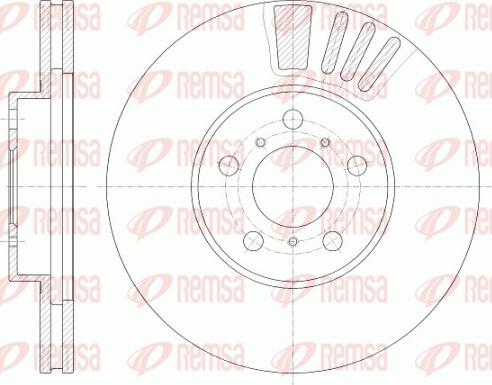 Remsa 6935.10 - Гальмівний диск autocars.com.ua