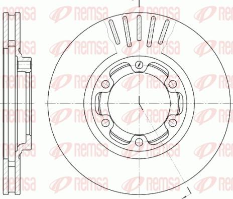 Remsa 6952.10 - Гальмівний диск autocars.com.ua