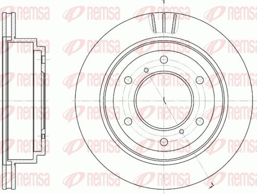 Remsa 6955.10 - Гальмівний диск autocars.com.ua