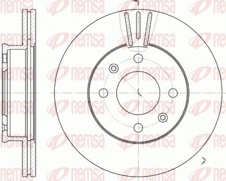 Remsa 6958.10 - Тормозной диск avtokuzovplus.com.ua