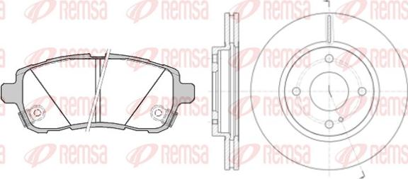 Remsa 81281.00 - Комплект гальм, дисковий гальмівний механізм autocars.com.ua