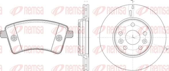 Remsa 81351.00 - Комплект гальм, дисковий гальмівний механізм autocars.com.ua